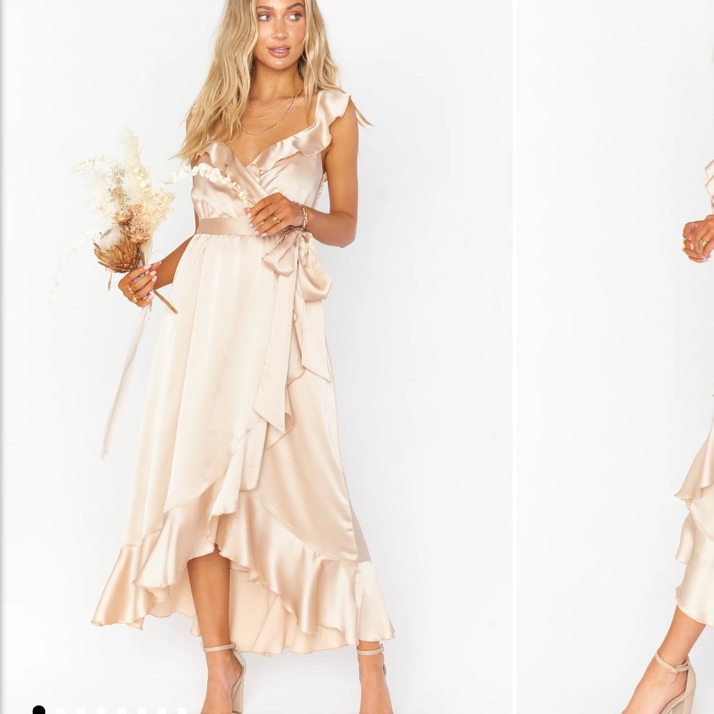 Show Me Your MuMu Samantha Ruffle Wrap Dress